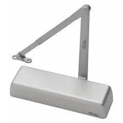 This Grade 1 heavy duty door closer from the ASSA ABLOY ACCENTRA 2800 Series is designed for interior or exterior doors requiring controlled closing. It features a parallel arm configuration, non-hold open function, and an adjustable spring size 6. Suitable for commercial and institutional applications, it is ADA compliant and can be mounted in parallel, standard, or top frame positions.
