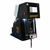 Bench-mounted hydraulic hose crimping machine with 160 tons of force, powered by a 220V corded electric pump. Accommodates hoses up to 2 inches in diameter, suitable for crimping spiral hose 6S in industrial maintenance and hydraulic assembly applications