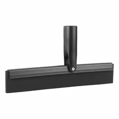 This VIKAN floor scraper features a 10 1/4 in overall length with a rubber blade and solid perforation. It is designed for removing water, debris, and residue from smooth surfaces in industrial and commercial facilities. Suitable for wet or dry cleanup in food processing, manufacturing, and maintenance environments.