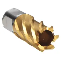 SLUGGER BY FEIN Annular Cutter: 1 1/16 in Cutter Dia, 1 in Max Cutting Dp, TiN, Cobalt, Weldon Flat (MPN 63134269107)
