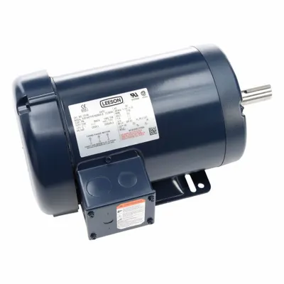 LEESON General Purpose: Rigid Base Mount, Totally Enclosed Fan Cooled, 1 1/2 hp - Rigid Base 3-Phase General Purpose AC Motors