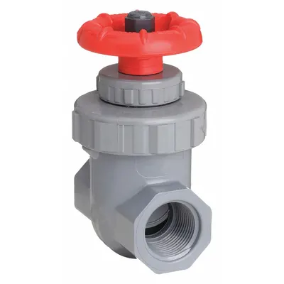 SPEARS Gate Valve: 1 in Size, CPVC, Non-Rising, FIPS x FIPS, 200 psi CWP, Wheel - Non-Rising Stem CPVC Gate Valves for Chemicals