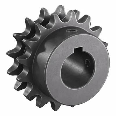 TRITAN Roller Chain Sprocket: 40-2, For 1/2 in Chain Pitch, 1 in Bore Dia, 16 Teeth - Size 40-2 Fixed-Bore Roller Chain Sprockets