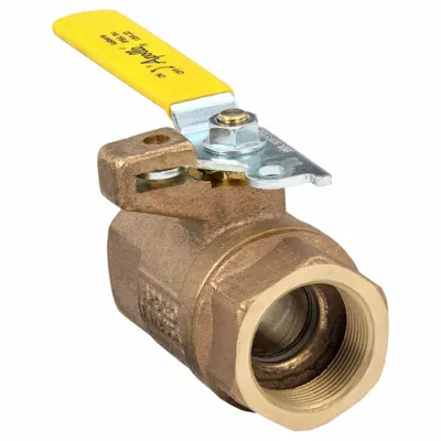 APOLLO Manual Two-Way Ball Valve: 1 1/2 in, Bronze, Straight, FNPT x FNPT, Std Port - Bronze Ball Valves