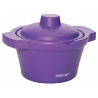 Ice Bucket with Lid: 2.5 L Capacity, Round, Ethylene Vinyl Acetate, Purple, 8 in Overall Ht (MPN 04393-93)