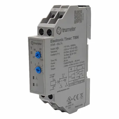 TRUMETER Time Delay Relay: 240V AC - DIN Rail-Mounted Relays