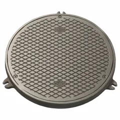 This floor cleanout cover provides access to drainage systems in commercial or industrial floors. Made of bronze with a nickel bronze finish, it includes a frame with anchor lugs for secure installation in concrete. The cover is corrosion-resistant and measures 11 1/2 inches in diameter with a 3/4 inch height.