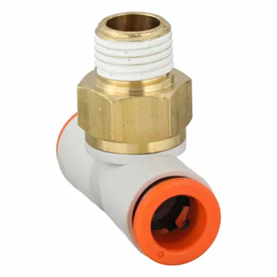 SMC KQ2T11-02AS Polybutylene & Brass Tube Fitting, 3/8 in, White - Polybutylene & Brass Tube Fittings