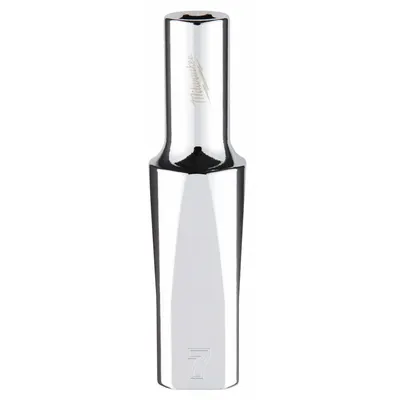 MILWAUKEE Deep Well Socket: Metric, 3/8 in Drive Size, 7 mm Socket Size, 6-Point - Anti-Roll Hand Sockets