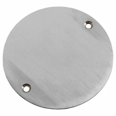 JAY R. SMITH MFG. CO Cover: 5 in Overall Dia, 1/8 in Overall Ht, Stainless Steel, Satin - Wall Cleanout Covers