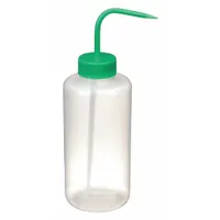 DYNALON Wash Bottle: 1 L, No Imprinting, Green, Wide, Std Spout Spout, Colorless, 90 mm Body Dia