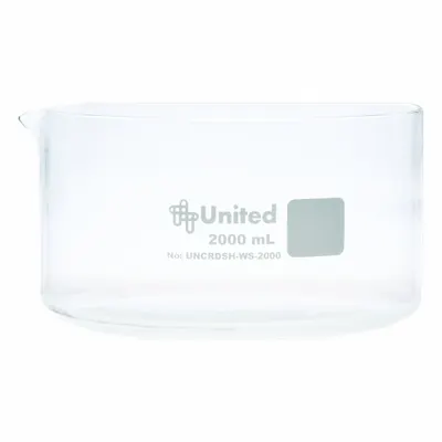 UNITED SCIENTIFIC SUPPLIES Crystallizing Dish: 190 mm Dia, 100 mm Overall Ht, No Surface Treatment - Crystallizing Dishes