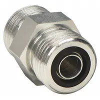 PARKER Compression Fitting Union: 1/2 in OD x 1/2 in OD Size, Compression x Compression, Steel (MPN 8 HLO-S)