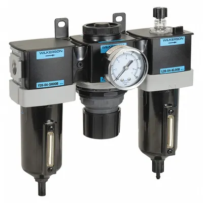 WILKERSON Filter/Regulator/Lubricator: 1/2 in NPT, 90 cfm, 250 psi Max Op Pressure - Wilkerson Filter, Regulator & Lubricators (FRLs)