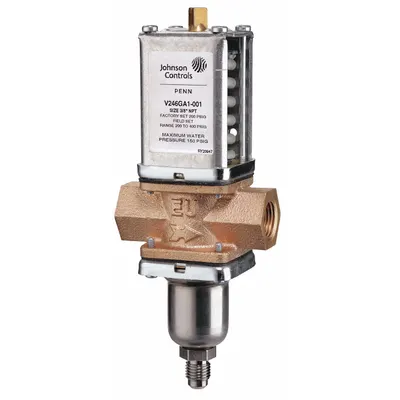 JOHNSON CONTROLS Pressure Regulating Valve: Pressure, Two-Way, 15 gpm Max. - Pressure-Actuated Water Regulating Valves