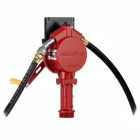 FILL-RITE Hand Pump: Rotary, Pump with Meter, Hose & Nozzle, Bung, 12.8 oz per stroke, Aluminum (MPN FR112AC)