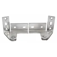 Full surface-mount pivot hinge for heavy wardrobe doors. Steel construction. Each hinge has 3 in leaf height and 2 1/2 in leaf width. Sold as a 2-pack. Suitable for commercial and industrial cabinetry applications requiring a pivot hinge