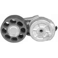 The DAYCO 89452 is a heavy-duty self-adjusting belt tensioner with a single pulley. It automatically maintains proper tension in vehicle accessory belt systems, reducing belt slip and wear. Suitable for demanding automotive and industrial engine applications requiring reliable drive alignment