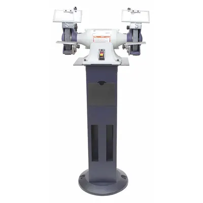 Dayton Bench Grinder with Stand: Fixed Speed, 1/2 hp, 6 in Max Wheel Dia, 3,600 RPM - Fixed-Speed Pedestal Grinders