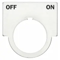 Legend Plate: 30 mm Panel Mounting Size, Half-Round, 1 1/2 in Overall Ht x 2 in Overall Wd (MPN 37034A-5)