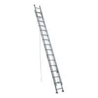 WERNER Extension Ladder: 32 ft Ladder Size, Aluminum, 225 lb Load Capacity, 54 lb Wt, 2 Sections (MPN D1232-2)
