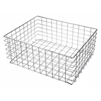MARLIN STEEL WIRE PRODUCTS Storage Basket: Display Basket, Steel, Powder Coated, Silver (MPN 167-12)