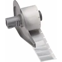 Pre-Cut Label Stock Roll: 1/2 in x 1 in, 1 in x 1/2 in, Vinyl with Permanent Acrylic Adhesive (MPN M7-17-362)