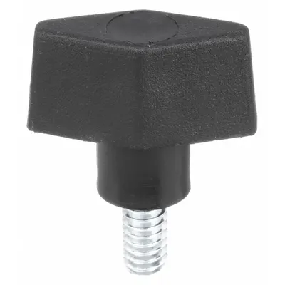 INNOVATIVE COMPONENTS Hand Knob: T, Plastic w/ Steel Thread, 1/4"-20 Thread - T-Handle Knobs with Threaded Stud