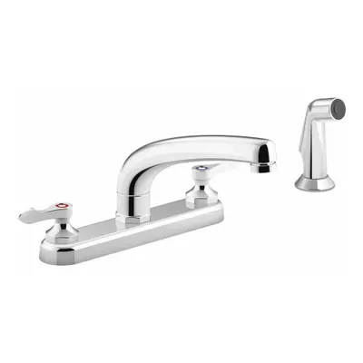 KOHLER Low Arc Pull Out Kitchen Faucet: Triton Bowe, Brass, Widespread, Deck, 4 Mounting Holes - Centerset Kitchen Faucets