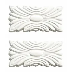 Plastic seam plates for covering joints between mirror panels in framing systems. Each plate measures 3 in wide, 1/4 in deep, with a square corner profile. Sold in a pack of 2, finished in Dove White.