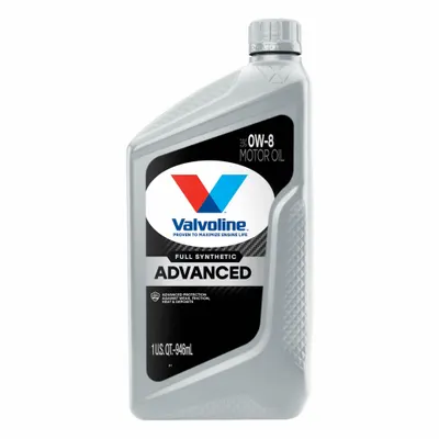 VALVOLINE Advanced Full Synthetic 0W-8 Engine Oil, 1 qt Bottle - Gasoline Engine Oil