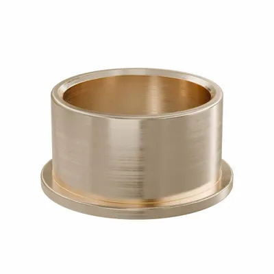 OILITE Flanged Sleeve Bearing: Bronze, SAE 841, 3/4 in Bore, 7/8 in OD, 1/2 in Lg - Lubricated General Purpose Metallic Flanged Sleeve Bearings