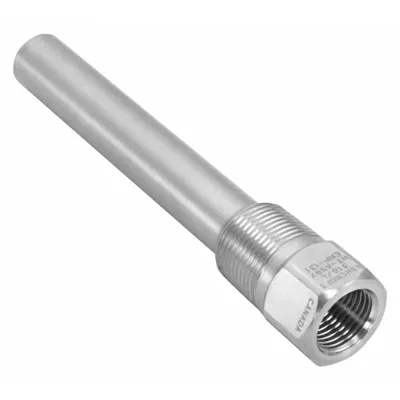 ASHCROFT Threaded Thermowell: Stainless Steel, For 24 in Stem Lg - Straight-Shank Threaded Thermowells