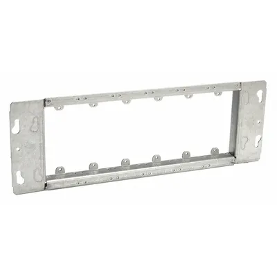 RACO Electrical Box Cover: Blank, 3/4 in Raised Ht, Steel, 14.31 in Overall Lg - Plaster Rings