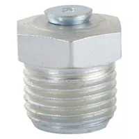 WESTWARD Grease Fitting: 1/8"-27, PTF, Basic Grease Fitting Design, Steel, 1/2 in Overall Ht, 10 PK