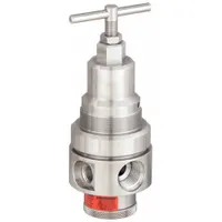 WILKERSON Compressed Air Regulator: 316 Stainless Steel, 1/2 in NPT, 80 cfm, 0 psi to 125 psi, Knob (MPN SR2-04-LAS0)