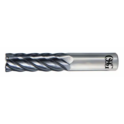 OSG Square End Mill: Carbide, EXO Coated, 6 Flute, 1/4" Mill Dia, 1-1/2" LOC - Fast-Cutting Carbide Square End Mills for Stainless Steel & Super Alloys