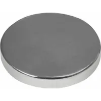Neodymium disc magnet with 3/4 in outside diameter, 0.06 in thickness, and 3.91 lbf maximum pull force. Silver finish, type 35. Suitable for holding, positioning, and securing ferrous parts in industrial fixtures, sensors, and light-duty lifting applications
