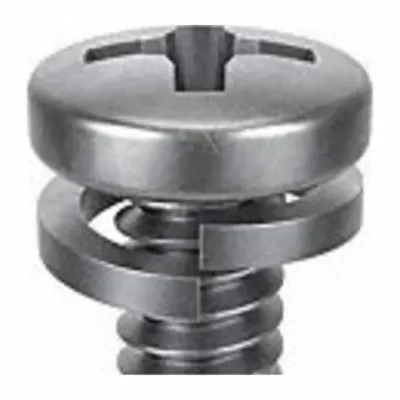 SEMS #4-40 x 1 in Stainless Steel Pan Head Machine Screw with - Machine Screws with Split Lock Washers