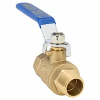 APPROVED VENDOR Manual Two-Way Ball Valve: 1/2 in, Brass, Straight, MNPT x FNPT, Full Port Ball Port (MPN G-MBB-50)