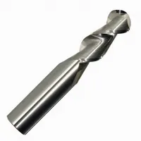 Carbide ball end mill designed for aluminum and non-ferrous materials. Features 2 flutes and a ball nose profile for contouring, slotting, and profiling. With 3/16" cutting diameter, 1" length of cut, and 2-1/2" overall length. Suitable for CNC milling operations in mold making, aerospace, and automotive applications
