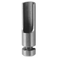 Replacement punch for FEIN nibbler tools. Cuts sheet metal with 10 ga capacity in steel and 14 ga capacity in stainless steel. Suitable for fabrication and metalworking applications.