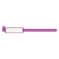 ID Wristband: No Legend, 11 1/2 in Overall Lg, 1 3/8 in Overall Wd, Plastic, Purple, 500 PK (MPN CLS-PXO-36)