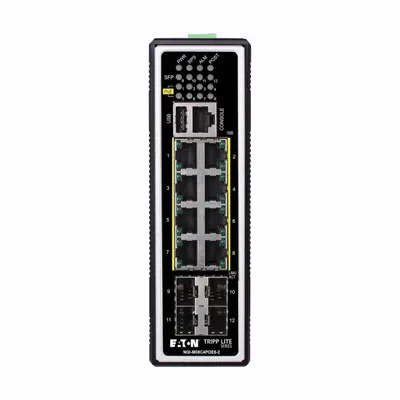 EATON TRIPP LITE Ethernet Switch: Managed, DIN Rail, 8 Ports, RJ45 - DIN Rail-Mount Ethernet Switches