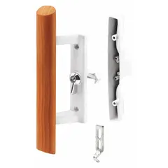 Recessed handle for sliding doors, measuring 9 in height and 2 1/8 in width. Designed for flush-mount installation on sliding doors in industrial and commercial settings, providing a low-profile locking solution for access panels, equipment enclosures, and partition doors.