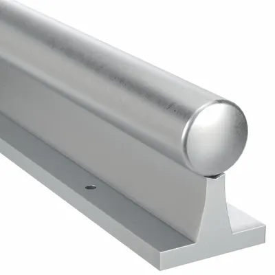 PBC LINEAR Pre-Drilled Linear Shaft Assembly: 2 in Shaft Dia, 24 in Lg, Ceramic Coated - Linear Support Rail & Shaft Assemblies