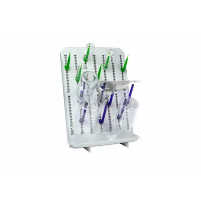 HEATHROW SCIENTIFIC Wall-Mounted Drying Rack, 72 Pegs, 17 3/8 in L, 5 1/2 in W - Wall-Mounted Drying Racks