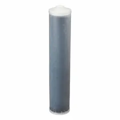 Deionizer cartridge for tap water feed, using activated carbon to reduce organic contamination. Suitable for use in laboratory water purification systems requiring deionized water.