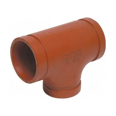 GRUVLOK Grooved Pipe Tee, 2 in x 2 in x 1-1/2 in, Ductile Iron, EPDM Seal - Grooved Pipe Fittings