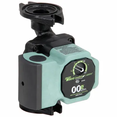 TACO Hydronic Circulating Pump: 1/20 hp HP, 120V AC, Cast Iron, Variable, 16 gpm - Intelligent Inline Circulator Pumps